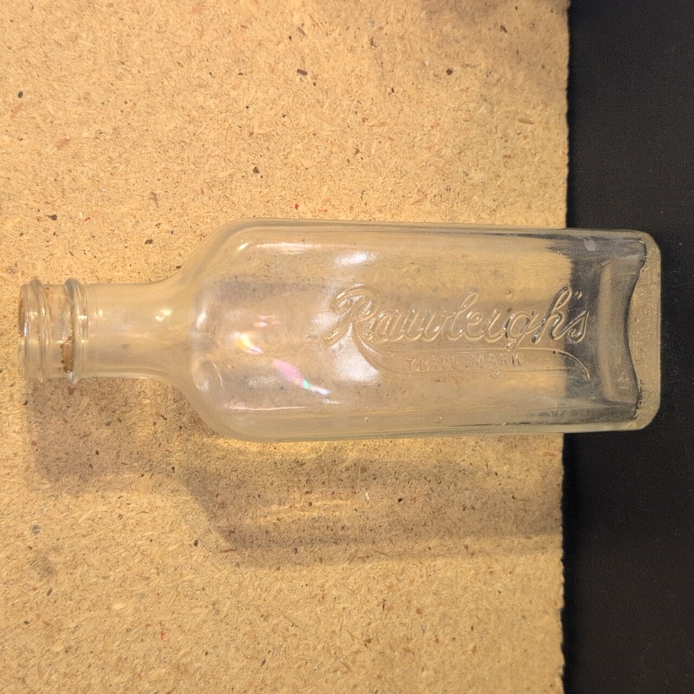Antique Clear Glass Rawleigh's Medicine Bottle